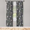 Ambesonne Blooming Roses Curtains, Night Jungle Vibe Flowers Boho with Neutral Leafy Peduncles, Window Treatments 2 Panel Set for Living Room Bedroom, Pair of – 28″ x 84″, Dark Sea Green Dark Coral(Charcoal Grey Blush and Pink)