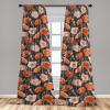 Ambesonne Blooming Roses Curtains, Night Jungle Vibe Flowers Boho with Neutral Leafy Peduncles, Window Treatments 2 Panel Set for Living Room Bedroom, Pair of – 28″ x 84″, Dark Sea Green Dark Coral(Cinnamon Pale Chocolate)