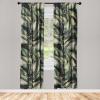Ambesonne Blooming Roses Curtains, Night Jungle Vibe Flowers Boho with Neutral Leafy Peduncles, Window Treatments 2 Panel Set for Living Room Bedroom, Pair of – 28″ x 84″, Dark Sea Green Dark Coral(Reseda Green Dark Purple)