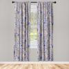 Ambesonne Blooming Roses Curtains, Night Jungle Vibe Flowers Boho with Neutral Leafy Peduncles, Window Treatments 2 Panel Set for Living Room Bedroom, Pair of – 28″ x 84″, Dark Sea Green Dark Coral(Pale Purpleblue Lilac)