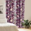 Ambesonne Boho Feathers Curtains, Vintage Japanese Feels Fuzz Sketch Pattern Neutral Colors Artwork, Window Treatments 2 Panel Set for Living Room Bedroom, Pair of – 28″ x 95″, Purple Charcoal Grey(Pale Salmon and Dark Purple)