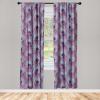 Ambesonne Boho Feathers Curtains, Vintage Japanese Feels Fuzz Sketch Pattern Neutral Colors Artwork, Window Treatments 2 Panel Set for Living Room Bedroom, Pair of – 28″ x 95″, Purple Charcoal Grey(Pale Azure Blue Indigo)