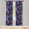 Ambesonne Boho Feathers Curtains, Vintage Japanese Feels Fuzz Sketch Pattern Neutral Colors Artwork, Window Treatments 2 Panel Set for Living Room Bedroom, Pair of – 28″ x 95″, Purple Charcoal Grey(Pastel Pink Aqua Indigo)