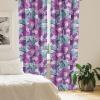 Ambesonne Boho Feathers Curtains, Vintage Japanese Feels Fuzz Sketch Pattern Neutral Colors Artwork, Window Treatments 2 Panel Set for Living Room Bedroom, Pair of – 28″ x 95″, Purple Charcoal Grey(Cadet Blue Purple)