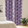 Ambesonne Boho Feathers Curtains, Vintage Japanese Feels Fuzz Sketch Pattern Neutral Colors Artwork, Window Treatments 2 Panel Set for Living Room Bedroom, Pair of – 28″ x 95″, Purple Charcoal Grey(Pale Azure Blue Indigo)