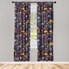 Ambesonne Boho Feathers Curtains, Vintage Japanese Feels Fuzz Sketch Pattern Neutral Colors Artwork, Window Treatments 2 Panel Set for Living Room Bedroom, Pair of – 28″ x 95″, Purple Charcoal Grey(Rose Ivory Marigold Dried)