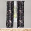 Ambesonne Boho Feathers Curtains, Vintage Japanese Feels Fuzz Sketch Pattern Neutral Colors Artwork, Window Treatments 2 Panel Set for Living Room Bedroom, Pair of – 28″ x 95″, Purple Charcoal Grey(Dark Magenta and Multicolor)