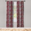 Ambesonne Boho Feathers Curtains, Vintage Japanese Feels Fuzz Sketch Pattern Neutral Colors Artwork, Window Treatments 2 Panel Set for Living Room Bedroom, Pair of – 28″ x 95″, Purple Charcoal Grey(Cinnamon Aqua Lime Green)