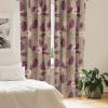 Ambesonne Boho Feathers Curtains, Vintage Japanese Feels Fuzz Sketch Pattern Neutral Colors Artwork, Window Treatments 2 Panel Set for Living Room Bedroom, Pair of – 28″ x 95″, Purple Charcoal Grey(Plum Pale Olive Green)