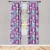 Ambesonne Boho Feathers Curtains, Vintage Japanese Feels Fuzz Sketch Pattern Neutral Colors Artwork, Window Treatments 2 Panel Set for Living Room Bedroom, Pair of – 28″ x 95″, Purple Charcoal Grey(Cadet Blue Purple)