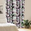 Ambesonne Boho Feathers Curtains, Vintage Japanese Feels Fuzz Sketch Pattern Neutral Colors Artwork, Window Treatments 2 Panel Set for Living Room Bedroom, Pair of – 28″ x 95″, Purple Charcoal Grey(Fern Green Lilac)