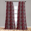Ambesonne Boho Feathers Curtains, Vintage Japanese Feels Fuzz Sketch Pattern Neutral Colors Artwork, Window Treatments 2 Panel Set for Living Room Bedroom, Pair of – 28″ x 95″, Purple Charcoal Grey(Cinnamon Aqua Lime Green)