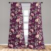 Ambesonne Boho Feathers Curtains, Vintage Japanese Feels Fuzz Sketch Pattern Neutral Colors Artwork, Window Treatments 2 Panel Set for Living Room Bedroom, Pair of – 28″ x 95″, Purple Charcoal Grey(Pale Salmon and Dark Purple)
