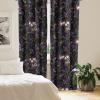 Ambesonne Boho Feathers Curtains, Vintage Japanese Feels Fuzz Sketch Pattern Neutral Colors Artwork, Window Treatments 2 Panel Set for Living Room Bedroom, Pair of – 28″ x 95″, Purple Charcoal Grey(Dark Magenta and Multicolor)