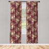 Ambesonne Boho Feathers Curtains, Vintage Japanese Feels Fuzz Sketch Pattern Neutral Colors Artwork, Window Treatments 2 Panel Set for Living Room Bedroom, Pair of – 28″ x 95″, Purple Charcoal Grey(Army Green and Dark Rust)
