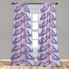 Ambesonne Boho Feathers Curtains, Vintage Japanese Feels Fuzz Sketch Pattern Neutral Colors Artwork, Window Treatments 2 Panel Set for Living Room Bedroom, Pair of – 28″ x 95″, Purple Charcoal Grey(Pale Fuchsia Indigo)
