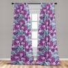 Ambesonne Boho Feathers Curtains, Vintage Japanese Feels Fuzz Sketch Pattern Neutral Colors Artwork, Window Treatments 2 Panel Set for Living Room Bedroom, Pair of – 28″ x 95″, Purple Charcoal Grey(Cadet Blue Purple)