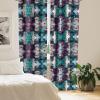 Ambesonne Boho Feathers Curtains, Vintage Japanese Feels Fuzz Sketch Pattern Neutral Colors Artwork, Window Treatments 2 Panel Set for Living Room Bedroom, Pair of – 28″ x 95″, Purple Charcoal Grey(Teal Raspberry Seafoam)