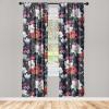 Ambesonne Boho Feathers Curtains, Vintage Japanese Feels Fuzz Sketch Pattern Neutral Colors Artwork, Window Treatments 2 Panel Set for Living Room Bedroom, Pair of – 28″ x 95″, Purple Charcoal Grey(Raspberry and Petrol Blue)