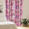 Ambesonne Boho Feathers Curtains, Vintage Japanese Feels Fuzz Sketch Pattern Neutral Colors Artwork, Window Treatments 2 Panel Set for Living Room Bedroom, Pair of – 28″ x 95″, Purple Charcoal Grey(Pastel Pink Fuchsia)