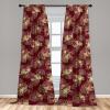 Ambesonne Boho Feathers Curtains, Vintage Japanese Feels Fuzz Sketch Pattern Neutral Colors Artwork, Window Treatments 2 Panel Set for Living Room Bedroom, Pair of – 28″ x 95″, Purple Charcoal Grey(Army Green and Dark Rust)