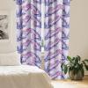 Ambesonne Boho Feathers Curtains, Vintage Japanese Feels Fuzz Sketch Pattern Neutral Colors Artwork, Window Treatments 2 Panel Set for Living Room Bedroom, Pair of – 28″ x 95″, Purple Charcoal Grey(Pale Fuchsia Indigo)