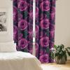 Ambesonne Boho Feathers Curtains, Vintage Japanese Feels Fuzz Sketch Pattern Neutral Colors Artwork, Window Treatments 2 Panel Set for Living Room Bedroom, Pair of – 28″ x 95″, Purple Charcoal Grey(Magenta Hot Pink Teal)