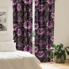 Ambesonne Boho Feathers Curtains, Vintage Japanese Feels Fuzz Sketch Pattern Neutral Colors Artwork, Window Treatments 2 Panel Set for Living Room Bedroom, Pair of – 28″ x 95″, Purple Charcoal Grey(Pale Fuchsia Dark Fuchsia)