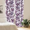 Ambesonne Boho Feathers Curtains, Vintage Japanese Feels Fuzz Sketch Pattern Neutral Colors Artwork, Window Treatments 2 Panel Set for Living Room Bedroom, Pair of – 28″ x 95″, Purple Charcoal Grey(Eggplant Pale Blue Ivory)