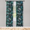 Ambesonne Boho Moth Curtains, Mystic Feel Wild Nature Wingy Animals with Trippy Colors Print Neutral, Window Treatments 2 Panel Set for Living Room Bedroom, Pair of – 28″ x 84″, Plum Purple Sea Blue(Charcoal Grey Sea Green)