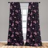 Ambesonne Boho Moth Curtains, Mystic Feel Wild Nature Wingy Animals with Trippy Colors Print Neutral, Window Treatments 2 Panel Set for Living Room Bedroom, Pair of – 28″ x 84″, Plum Purple Sea Blue(Plum Dark Magenta)