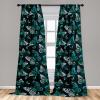 Ambesonne Boho Moth Curtains, Mystic Feel Wild Nature Wingy Animals with Trippy Colors Print Neutral, Window Treatments 2 Panel Set for Living Room Bedroom, Pair of – 28″ x 84″, Plum Purple Sea Blue(Charcoal Grey Sea Green)
