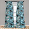 Ambesonne Boho Moth Curtains, Mystic Feel Wild Nature Wingy Animals with Trippy Colors Print Neutral, Window Treatments 2 Panel Set for Living Room Bedroom, Pair of – 28″ x 84″, Plum Purple Sea Blue(Seal Brown and Slate Blue)