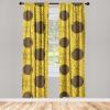 Ambesonne Boho Moth Curtains, Mystic Feel Wild Nature Wingy Animals with Trippy Colors Print Neutral, Window Treatments 2 Panel Set for Living Room Bedroom, Pair of – 28″ x 84″, Plum Purple Sea Blue(Mustard and Dark Cocoa)