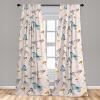 Ambesonne Boho Moth Curtains, Mystic Feel Wild Nature Wingy Animals with Trippy Colors Print Neutral, Window Treatments 2 Panel Set for Living Room Bedroom, Pair of – 28″ x 84″, Plum Purple Sea Blue(Marigold Pale Slate Blue)