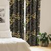 Ambesonne Boho Moth Curtains, Mystic Feel Wild Nature Wingy Animals with Trippy Colors Print Neutral, Window Treatments 2 Panel Set for Living Room Bedroom, Pair of – 28″ x 84″, Plum Purple Sea Blue(Charcoal Grey Mustard)