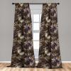 Ambesonne Boho Moth Curtains, Mystic Feel Wild Nature Wingy Animals with Trippy Colors Print Neutral, Window Treatments 2 Panel Set for Living Room Bedroom, Pair of – 28″ x 84″, Plum Purple Sea Blue(Dark Taupe Quartz and Indigo)