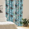 Ambesonne Boho Moth Curtains, Mystic Feel Wild Nature Wingy Animals with Trippy Colors Print Neutral, Window Treatments 2 Panel Set for Living Room Bedroom, Pair of – 28″ x 84″, Plum Purple Sea Blue(Seal Brown and Slate Blue)