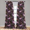 Ambesonne Boho Moth Curtains, Mystic Feel Wild Nature Wingy Animals with Trippy Colors Print Neutral, Window Treatments 2 Panel Set for Living Room Bedroom, Pair of – 28″ x 84″, Plum Purple Sea Blue(Mauve Fuchsia Sand Brown)