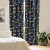 Ambesonne Boho Moth Curtains, Mystic Feel Wild Nature Wingy Animals with Trippy Colors Print Neutral, Window Treatments 2 Panel Set for Living Room Bedroom, Pair of – 28″ x 84″, Plum Purple Sea Blue(Navy Blue and Pale Orange)