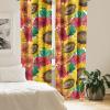 Ambesonne Boho Moth Curtains, Mystic Feel Wild Nature Wingy Animals with Trippy Colors Print Neutral, Window Treatments 2 Panel Set for Living Room Bedroom, Pair of – 28″ x 84″, Plum Purple Sea Blue(Earth Yellow and Dark Fuchsia)