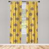 Ambesonne Boho Moth Curtains, Mystic Feel Wild Nature Wingy Animals with Trippy Colors Print Neutral, Window Treatments 2 Panel Set for Living Room Bedroom, Pair of – 28″ x 84″, Plum Purple Sea Blue(Earth Yellow and Pale Caramel)