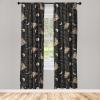 Ambesonne Boho Moth Curtains, Mystic Feel Wild Nature Wingy Animals with Trippy Colors Print Neutral, Window Treatments 2 Panel Set for Living Room Bedroom, Pair of – 28″ x 84″, Plum Purple Sea Blue(Charcoal Grey Warm Taupe)