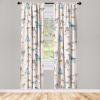 Ambesonne Boho Moth Curtains, Mystic Feel Wild Nature Wingy Animals with Trippy Colors Print Neutral, Window Treatments 2 Panel Set for Living Room Bedroom, Pair of – 28″ x 84″, Plum Purple Sea Blue(Marigold Pale Slate Blue)