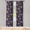 Ambesonne Boho Moth Curtains, Mystic Feel Wild Nature Wingy Animals with Trippy Colors Print Neutral, Window Treatments 2 Panel Set for Living Room Bedroom, Pair of – 28″ x 84″, Plum Purple Sea Blue(Plum Dark Magenta)