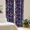Ambesonne Boho Moth Curtains, Mystic Feel Wild Nature Wingy Animals with Trippy Colors Print Neutral, Window Treatments 2 Panel Set for Living Room Bedroom, Pair of – 28″ x 84″, Plum Purple Sea Blue(Plum Purple Sea Blue)