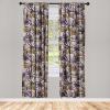 Ambesonne Boho Moth Curtains, Mystic Feel Wild Nature Wingy Animals with Trippy Colors Print Neutral, Window Treatments 2 Panel Set for Living Room Bedroom, Pair of – 28″ x 84″, Plum Purple Sea Blue(Dark Indigo Sepia and Umber)