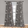 Ambesonne Boho Moth Curtains, Mystic Feel Wild Nature Wingy Animals with Trippy Colors Print Neutral, Window Treatments 2 Panel Set for Living Room Bedroom, Pair of – 28″ x 84″, Plum Purple Sea Blue(Pale Peach and Dark Grey)