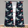 Ambesonne Boho Moth Curtains, Mystic Feel Wild Nature Wingy Animals with Trippy Colors Print Neutral, Window Treatments 2 Panel Set for Living Room Bedroom, Pair of – 28″ x 84″, Plum Purple Sea Blue(Pale Mint Green Indigo)