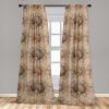 Ambesonne Boho Moth Curtains, Mystic Feel Wild Nature Wingy Animals with Trippy Colors Print Neutral, Window Treatments 2 Panel Set for Living Room Bedroom, Pair of – 28″ x 84″, Plum Purple Sea Blue(Dark Cocoa Beige and Tan)